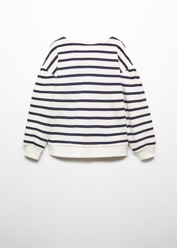 Mango - Navy Striped Cotton-Blend Sweatshirt