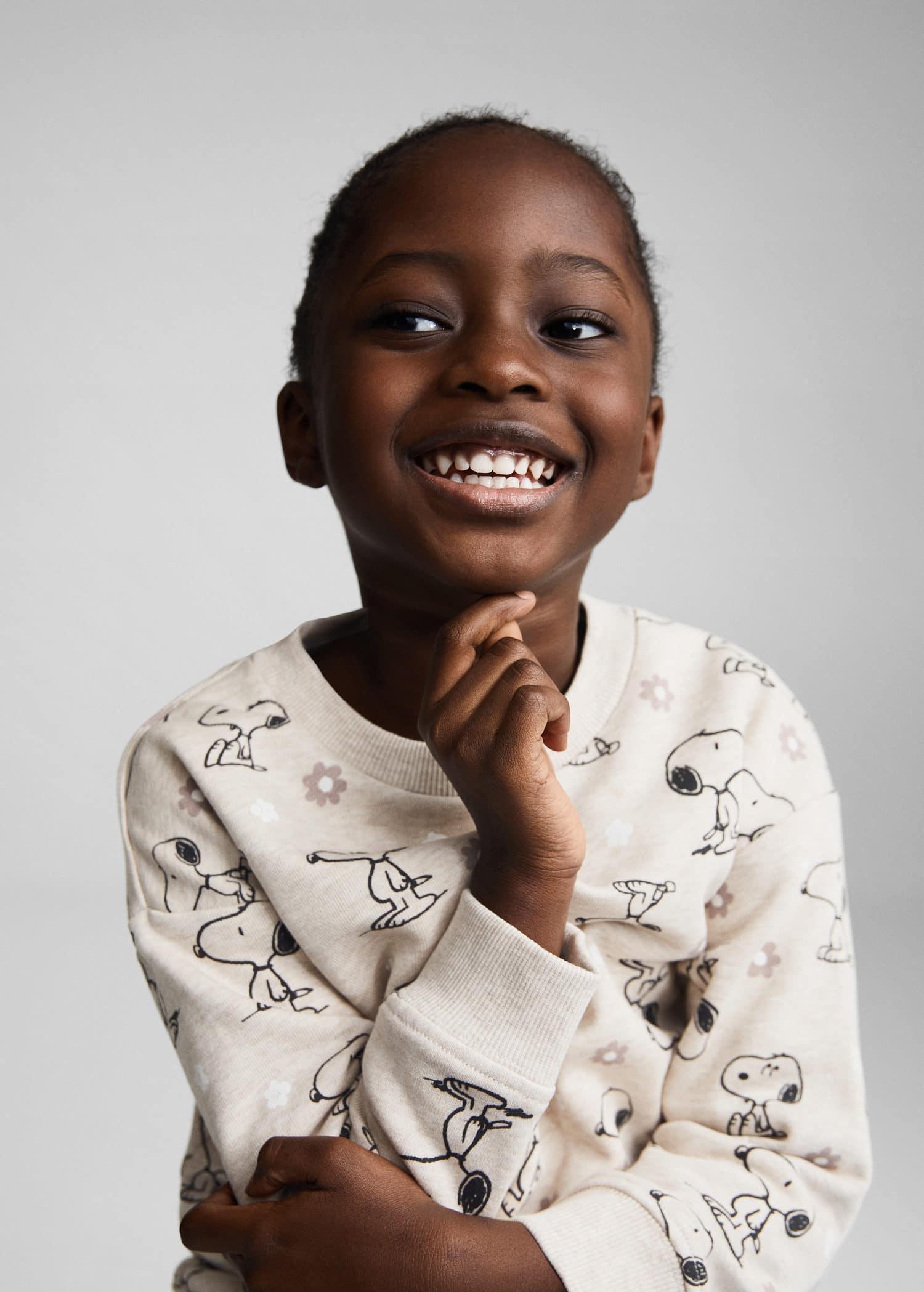 Mango - Brown Printed Sweatshirt, Kids Girls