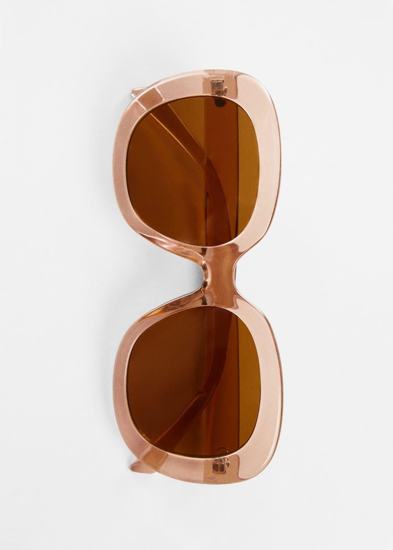 Mango - Pink Maxi-Frame Sunglasses