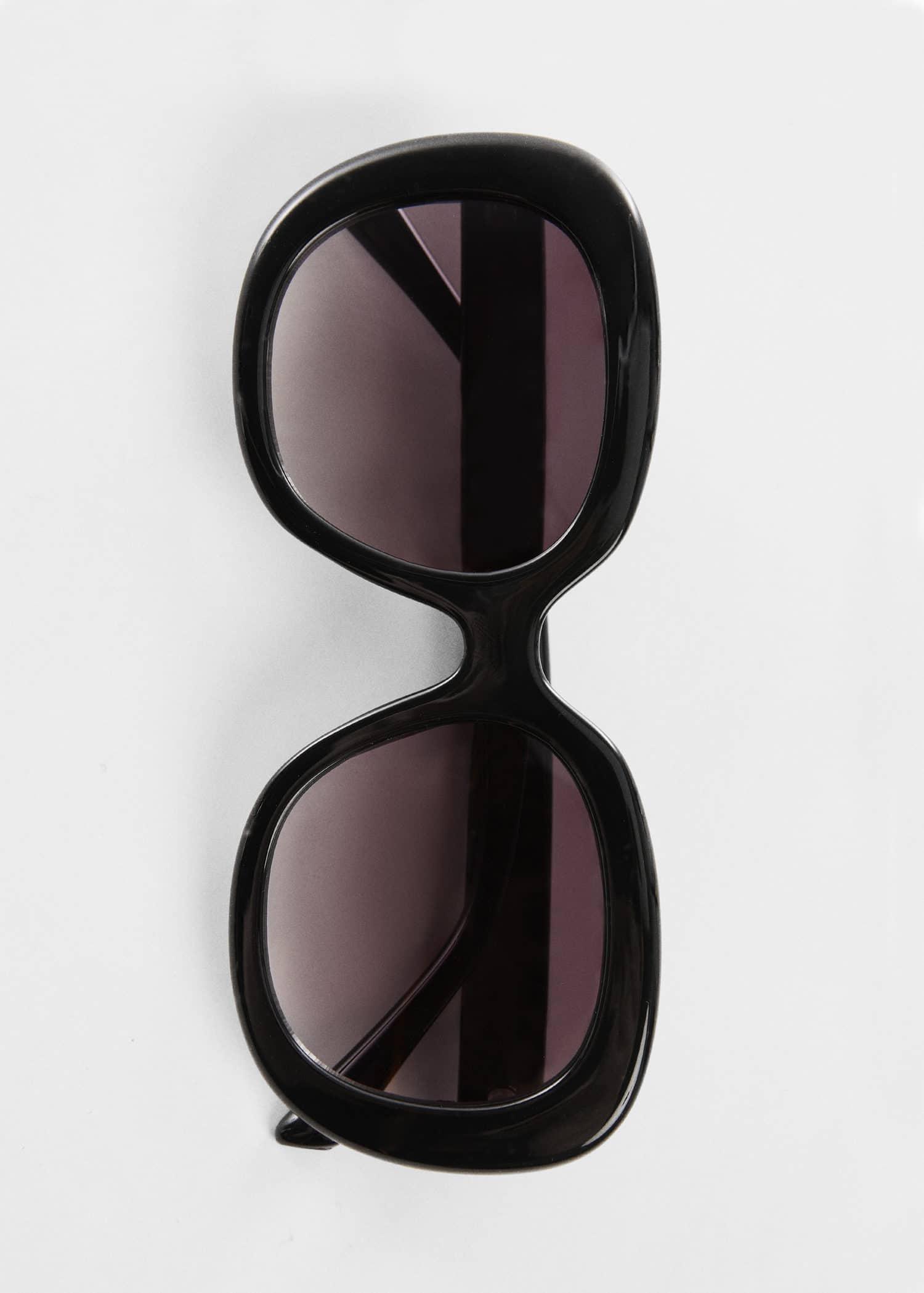 Mango - Black Maxi-Frame Sunglasses