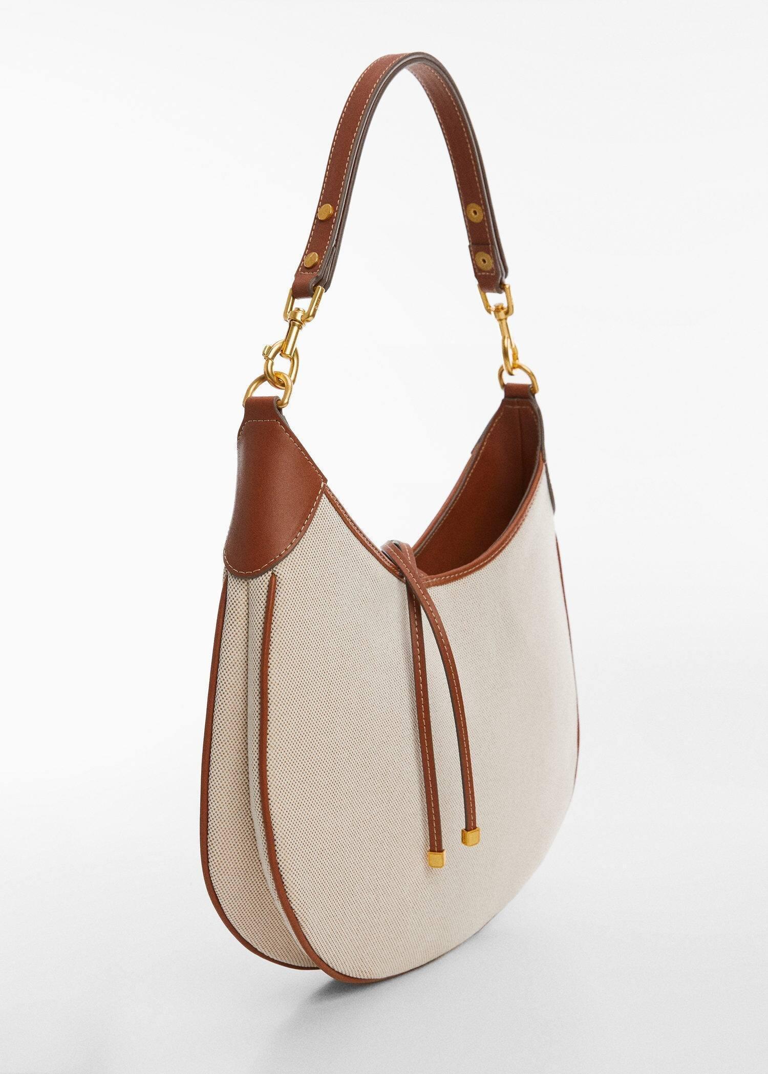 Mango - Brown Short-Handle Shoulder Bag