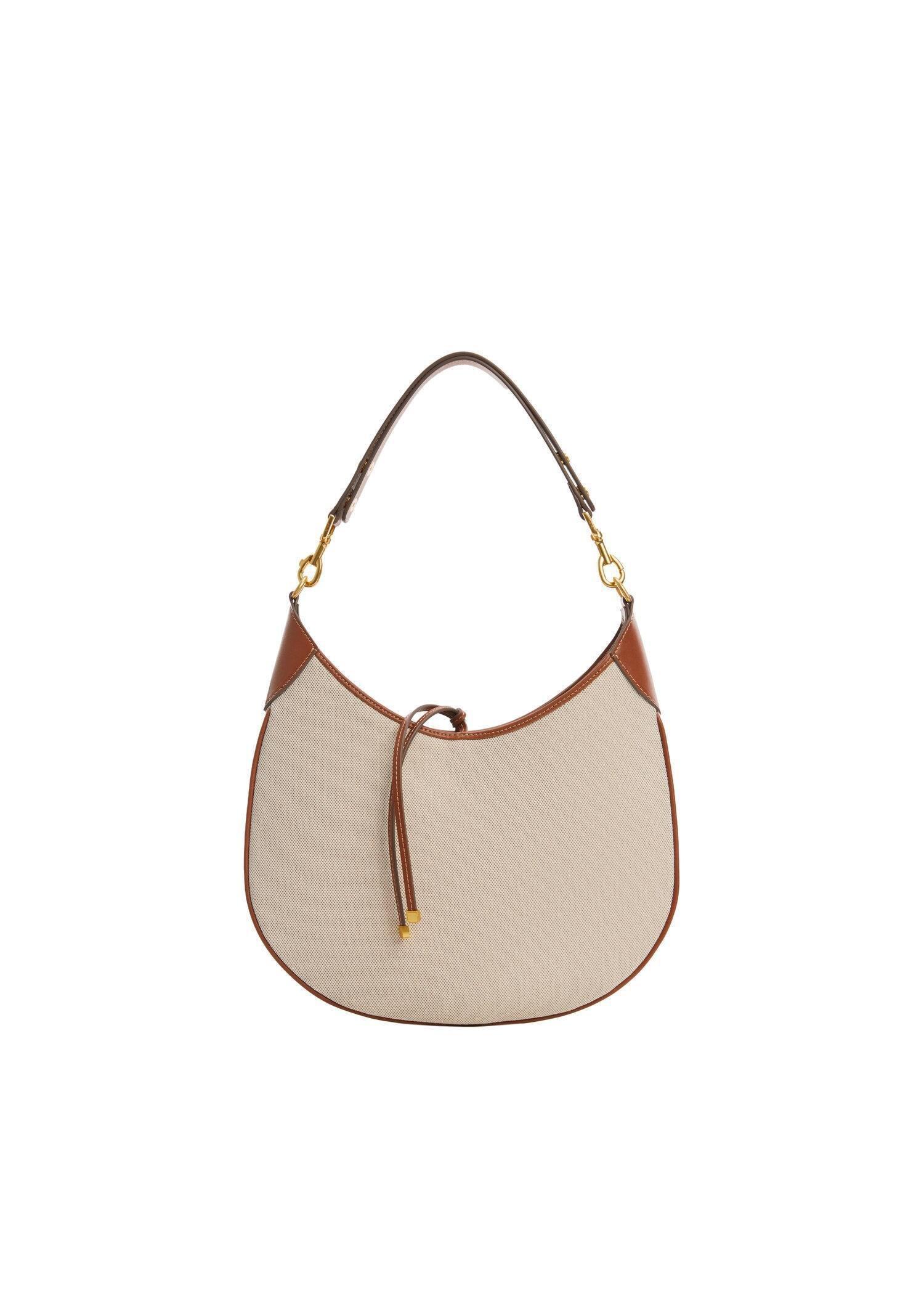 Brown Short-Handle Shoulder Bag, , large image number 3