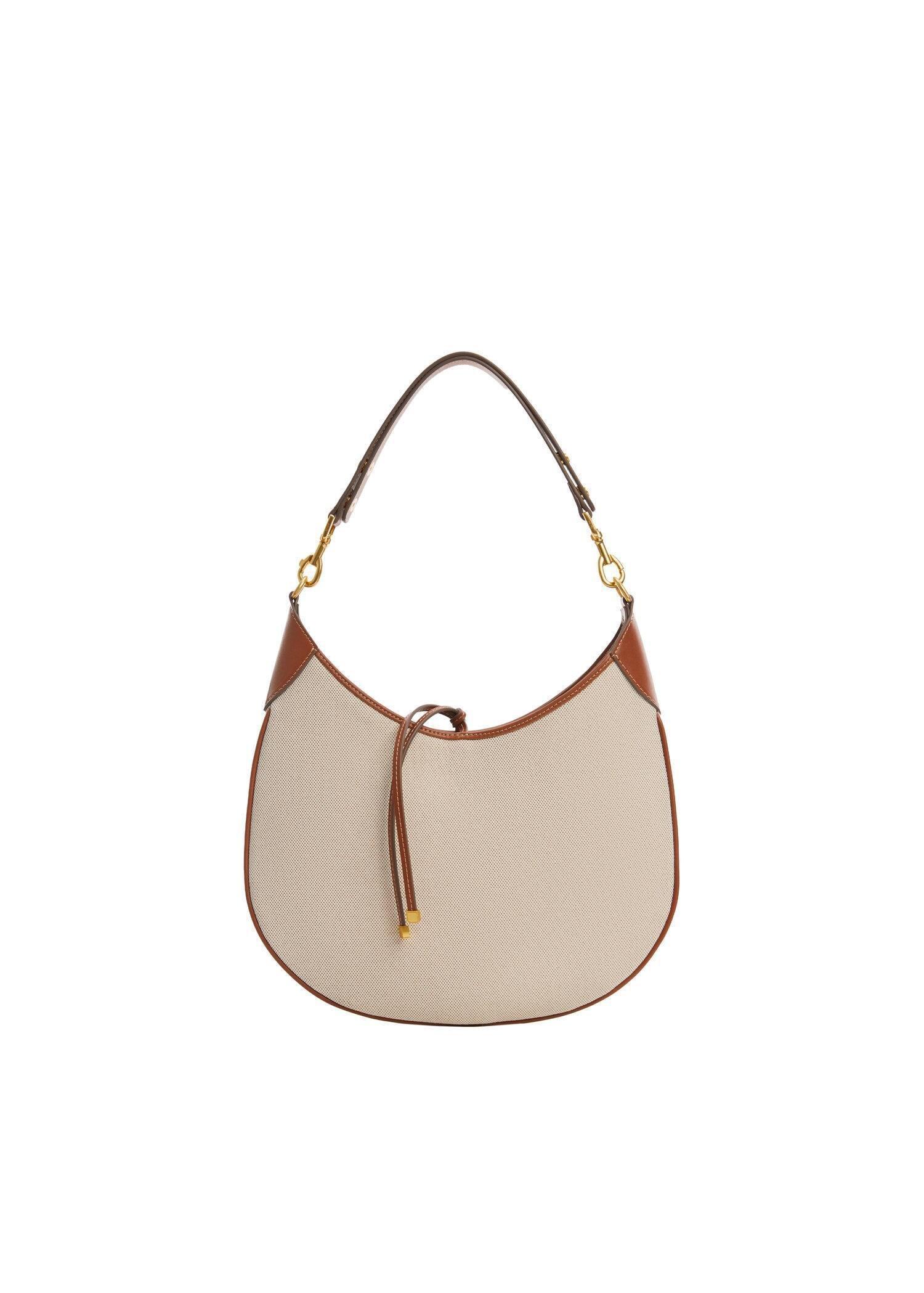 Mango - Brown Short-Handle Shoulder Bag