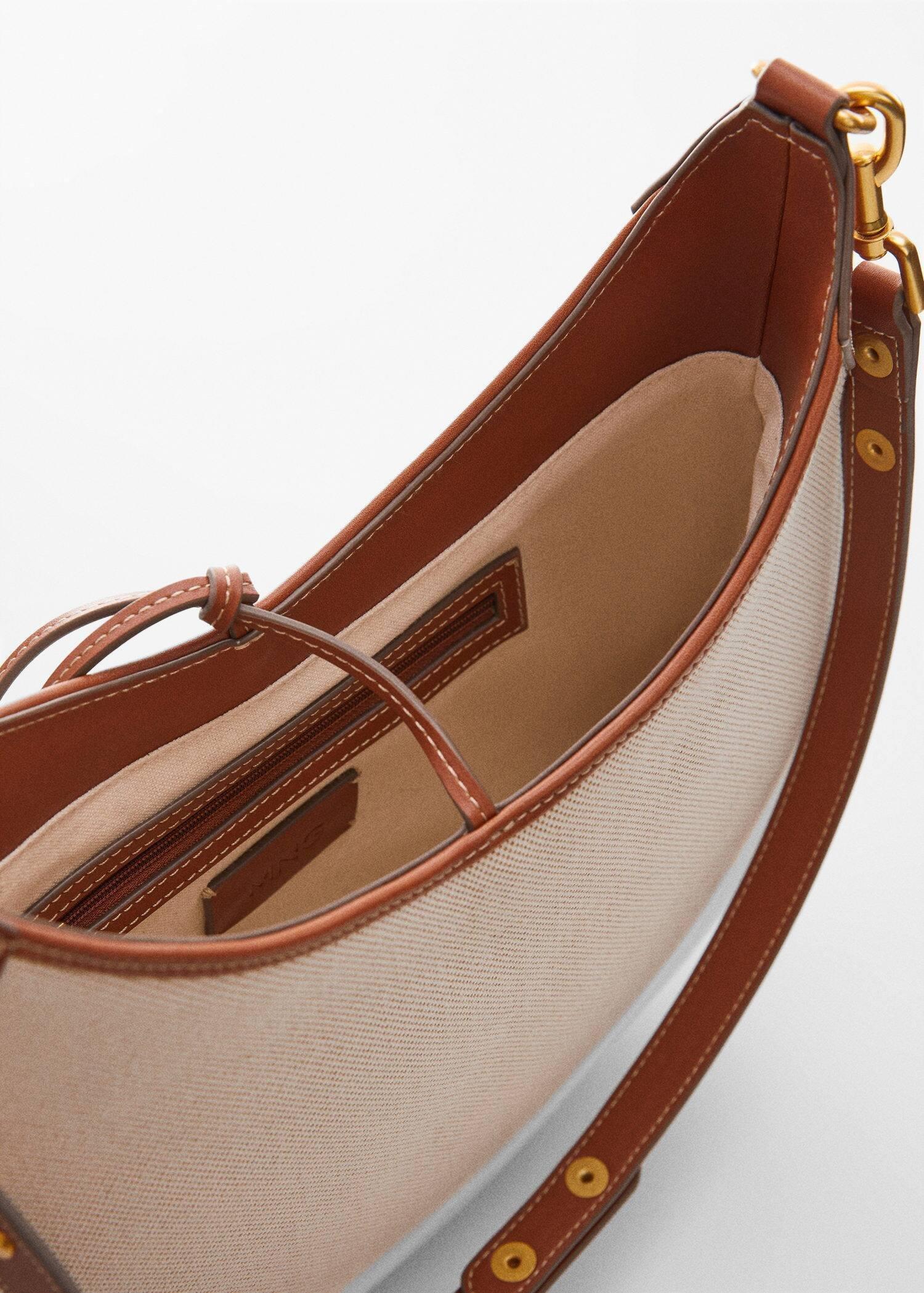 Brown Short-Handle Shoulder Bag, , large image number 4