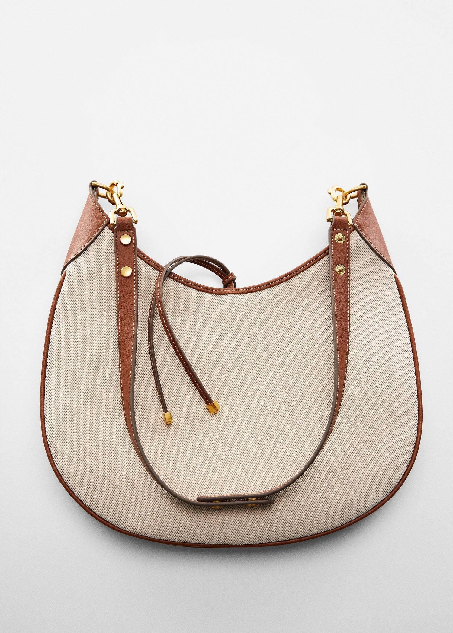 Mango - Brown Short-Handle Shoulder Bag