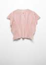 Mango - Pink Frilled Lurex T-Shirt, Kids Girls