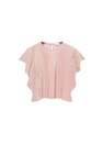 Mango - Pink Frilled Lurex T-Shirt, Kids Girls