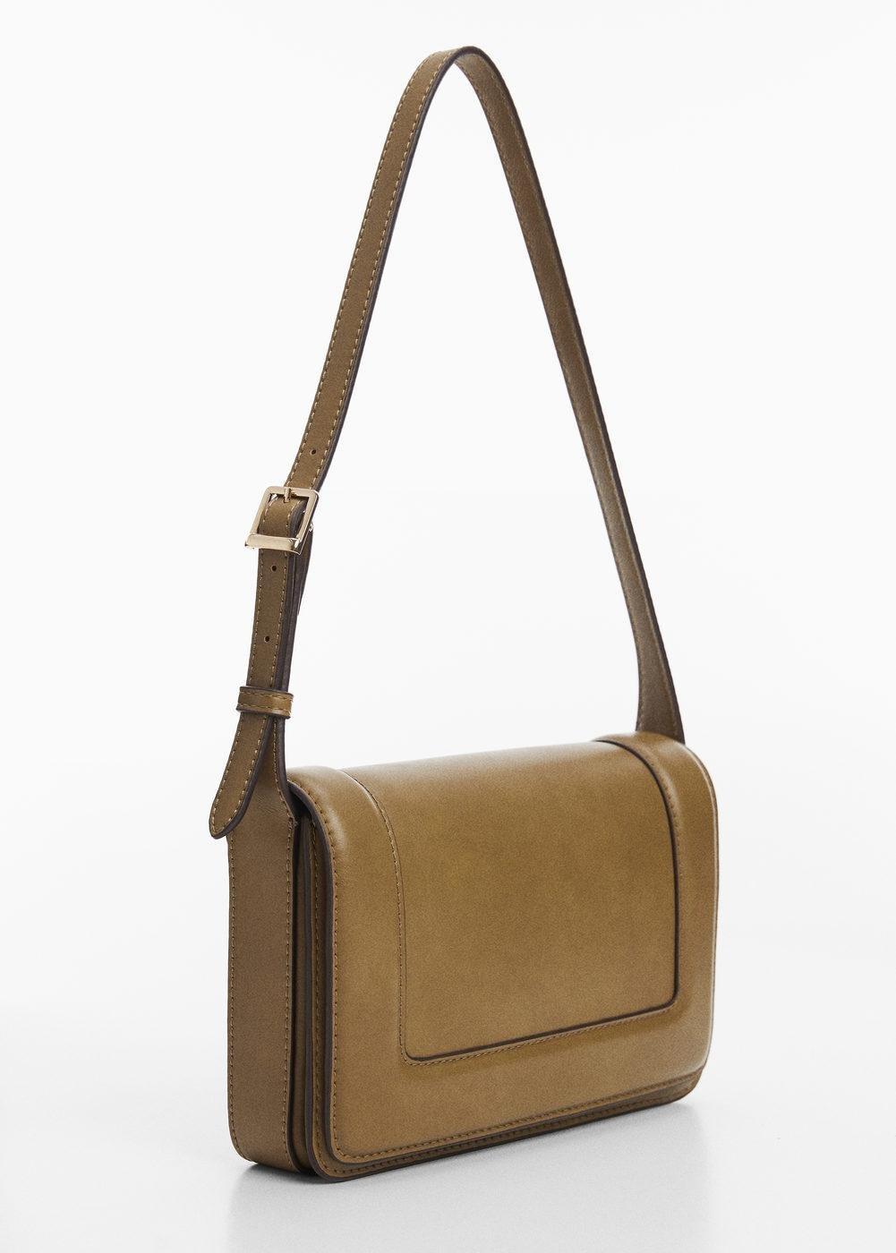 Mango - Khaki Crossbody Bag With Flap