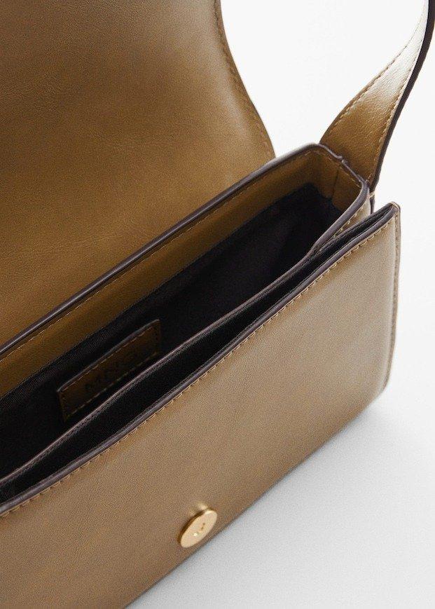 Khaki Crossbody Bag With Flap, , large image number 4