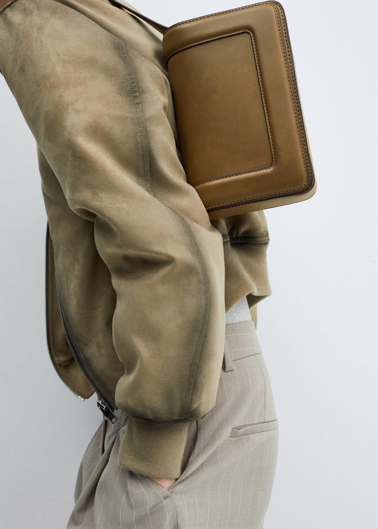 Khaki Crossbody Bag With Flap, , large image number 10