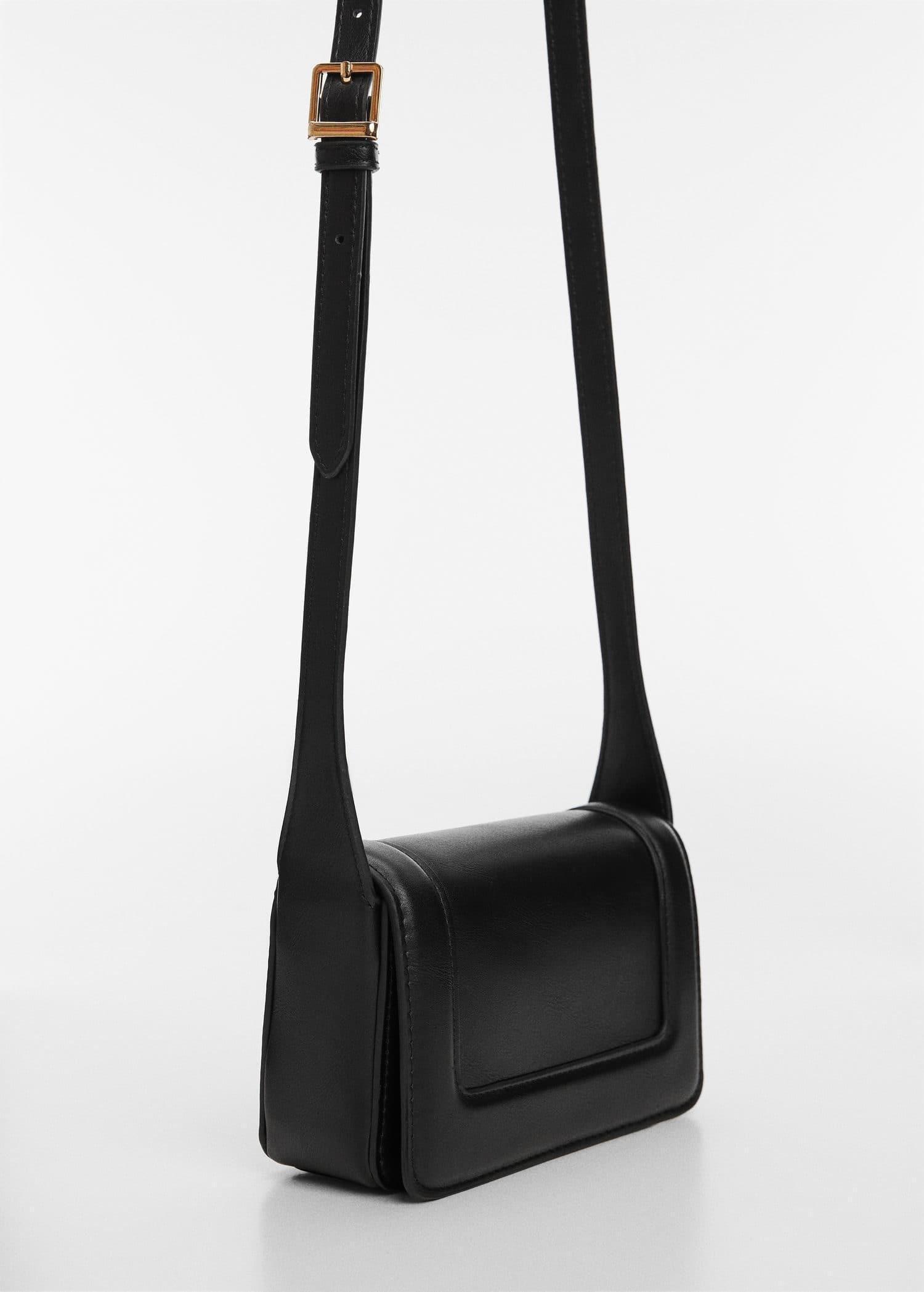 Black Crossbody Bag With Flap, , large image number 1
