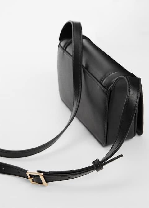 Black Crossbody Bag With Flap, , large image number 2