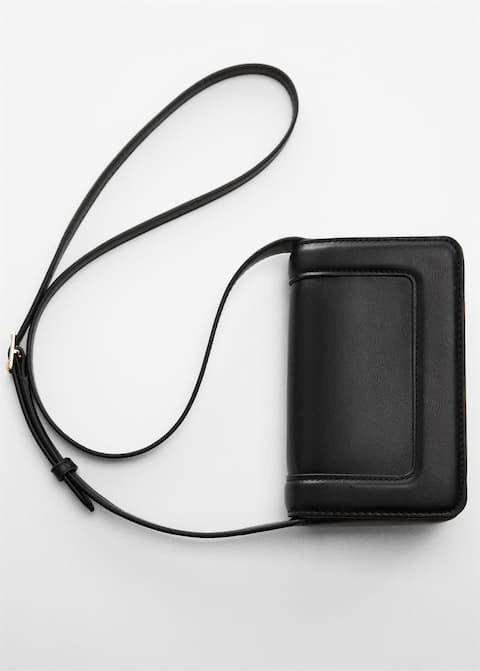 Black Crossbody Bag With Flap, , large image number 6