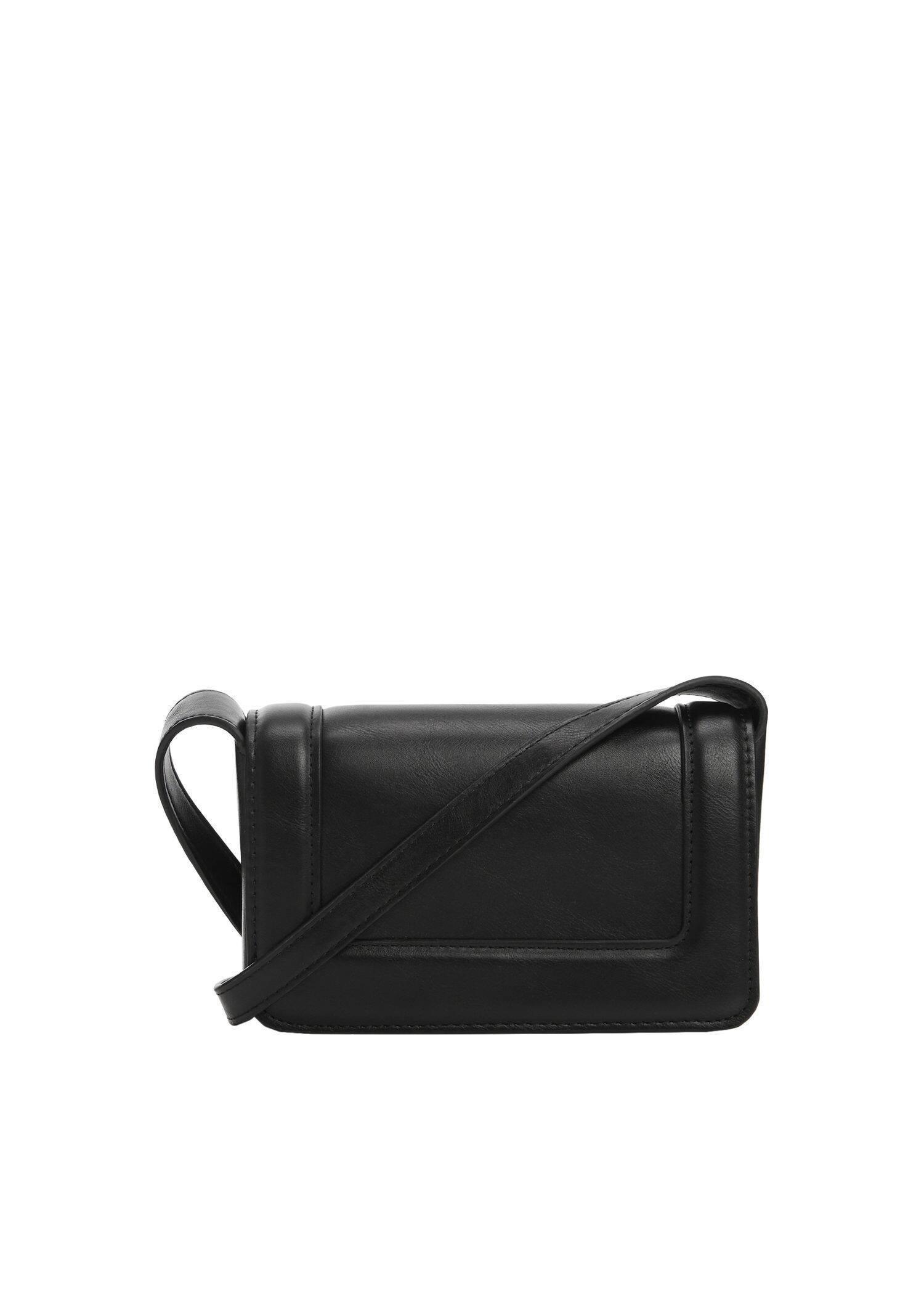Black Crossbody Bag With Flap, , large image number 7