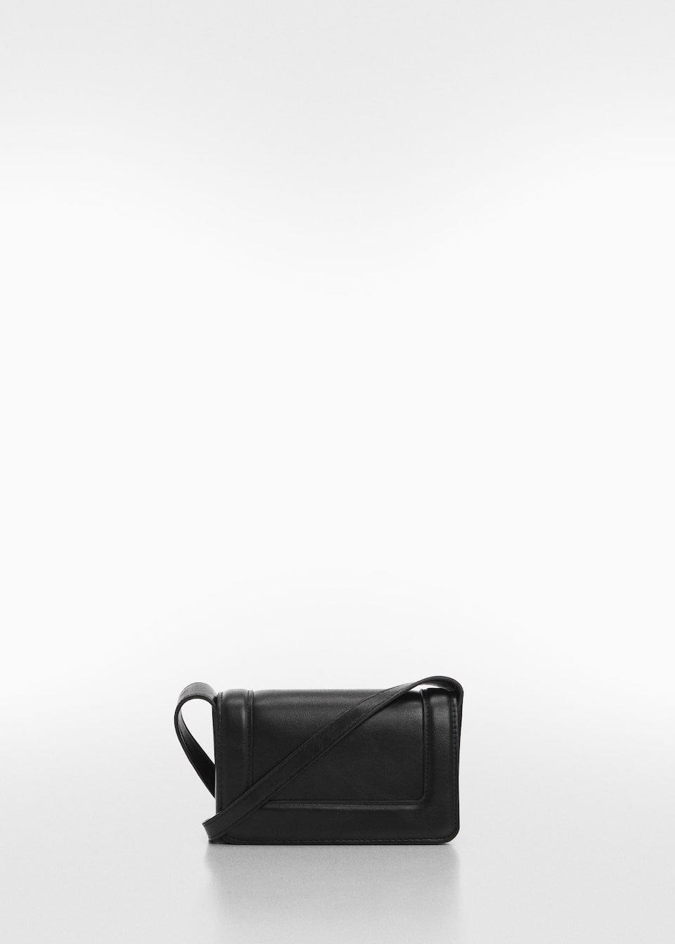 Black Crossbody Bag With Flap, , large image number 8