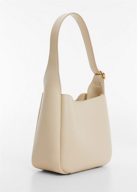 Mango - Cream Shoulder Bag With Buckle