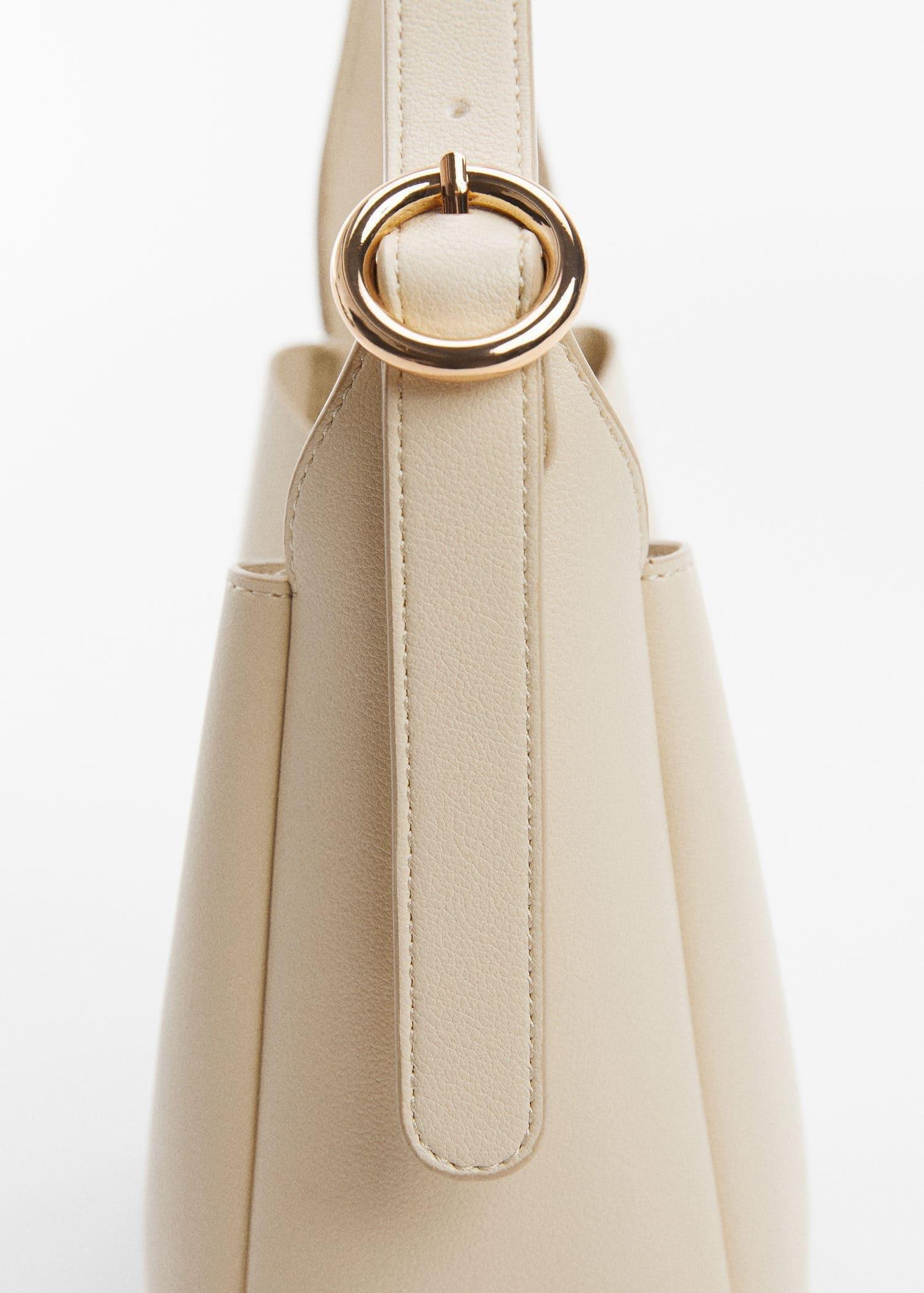 Mango - White Shoulder Bag With Buckle