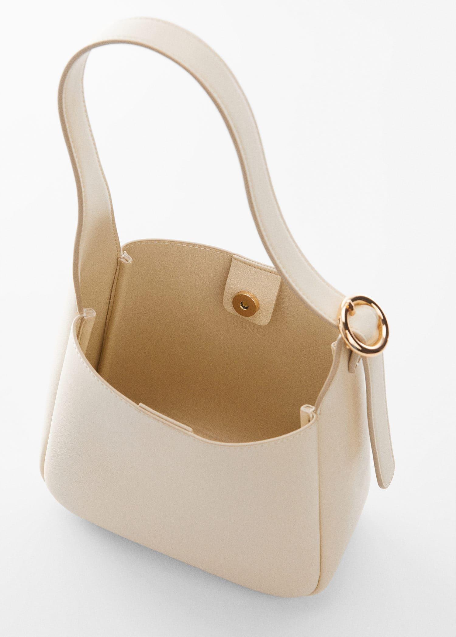 Mango - White Shoulder Bag With Buckle