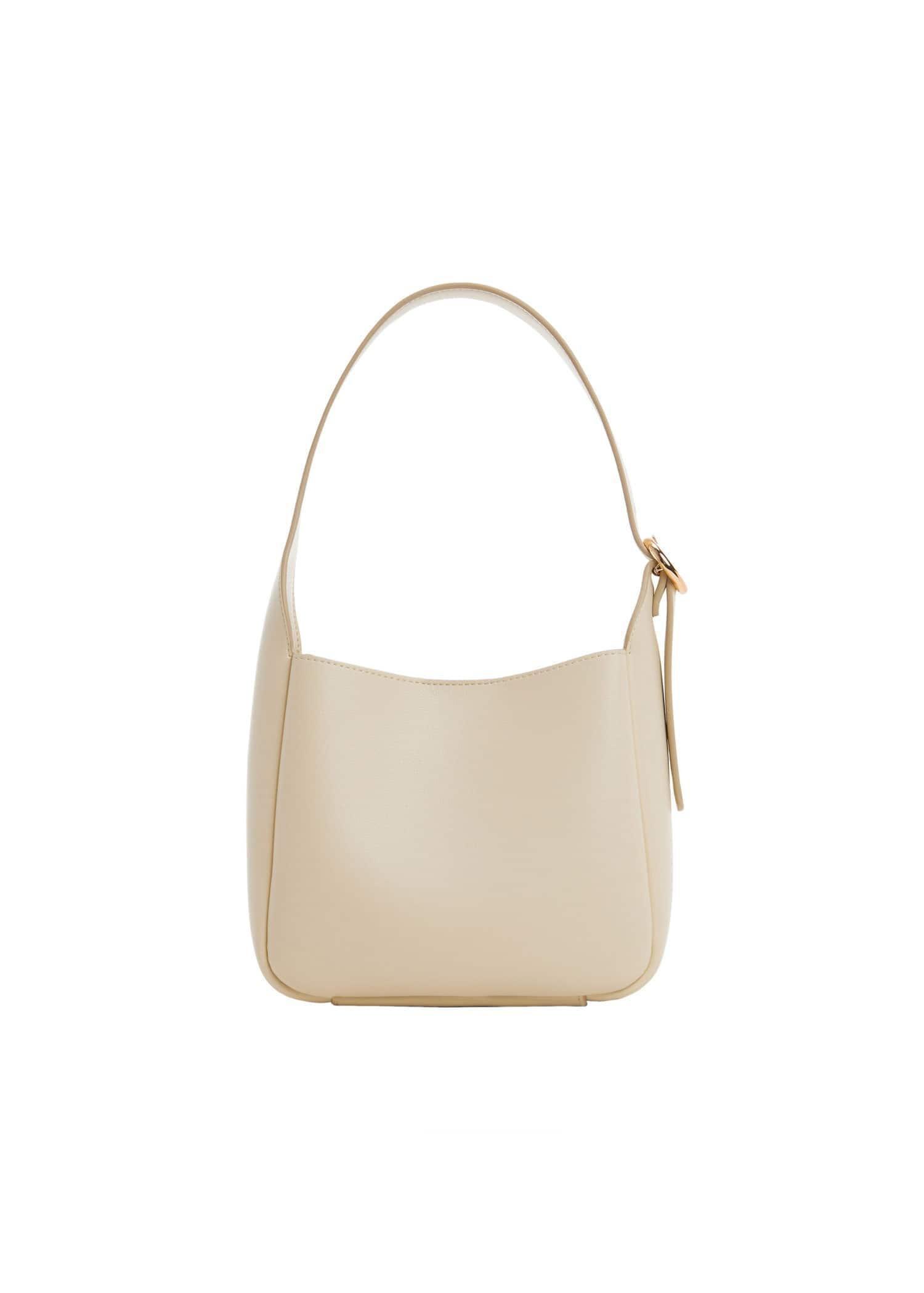 Mango - White Shoulder Bag With Buckle