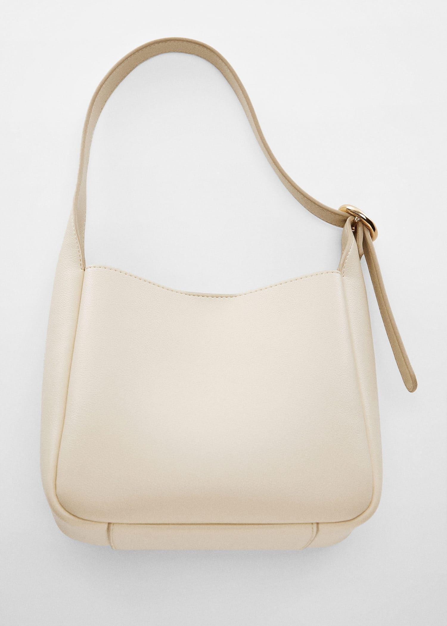 White Shoulder Bag With Buckle, , large image number 4