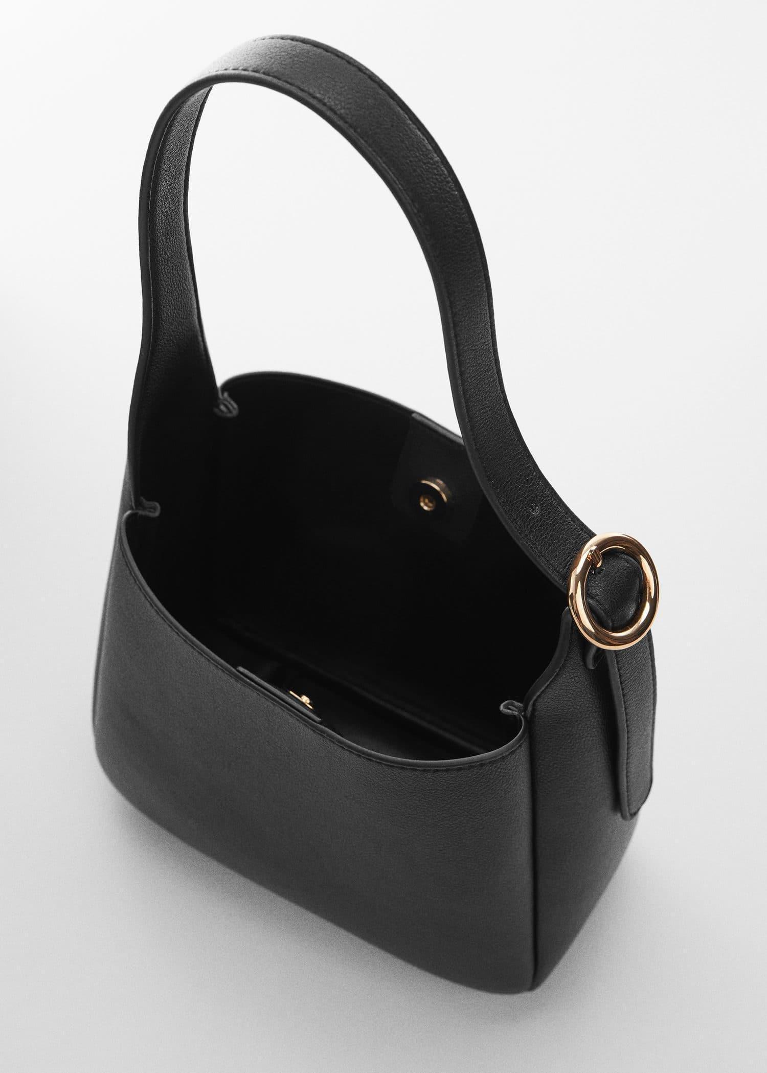 Mango - Black Shoulder Bag With Buckle