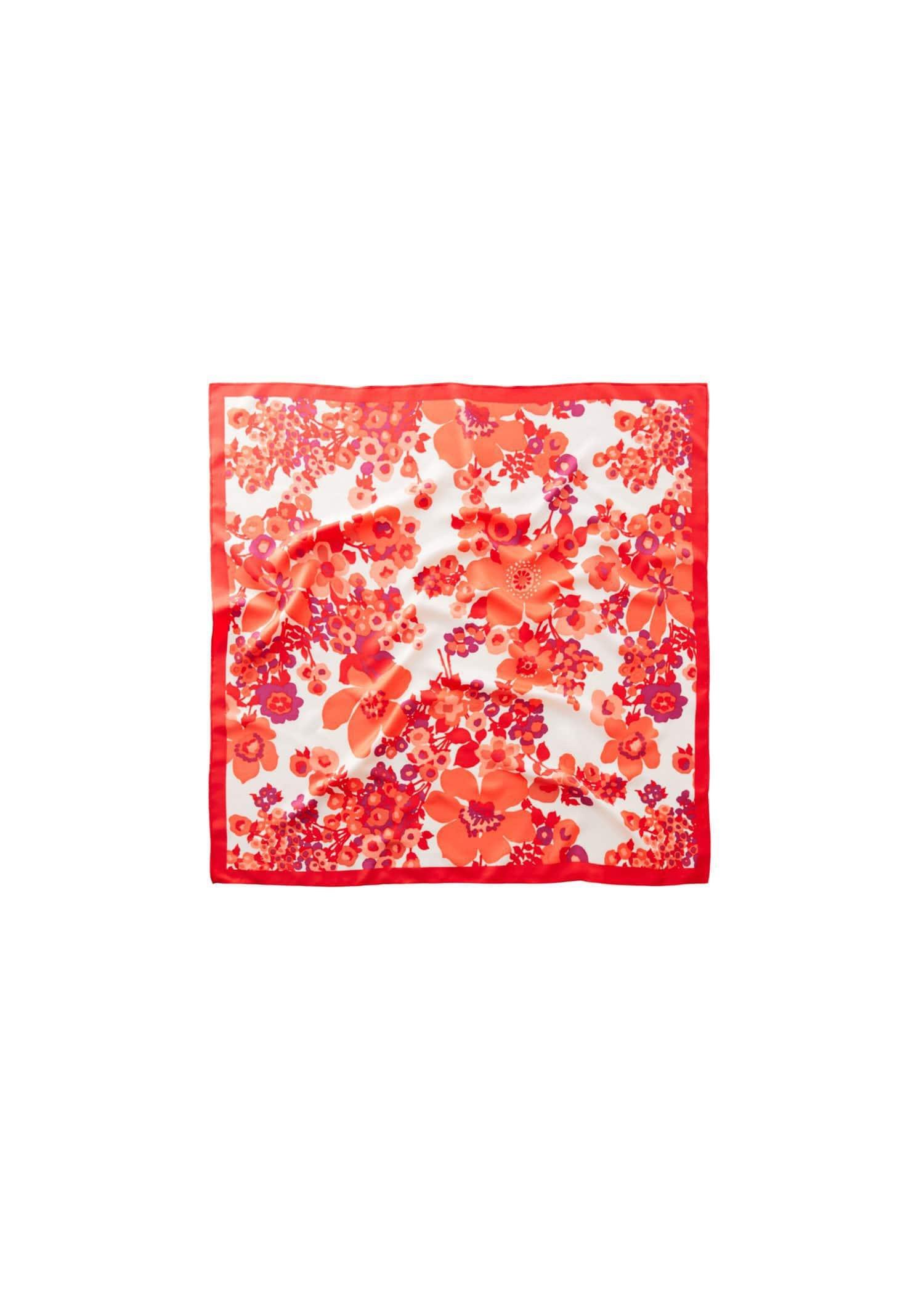 Red Floral Printed Scarf, , large image number 2