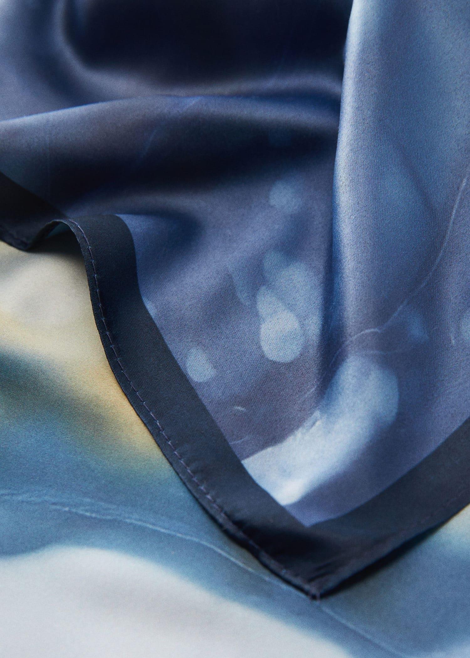 Blue Gradient-Print Scarf, , large image number 1