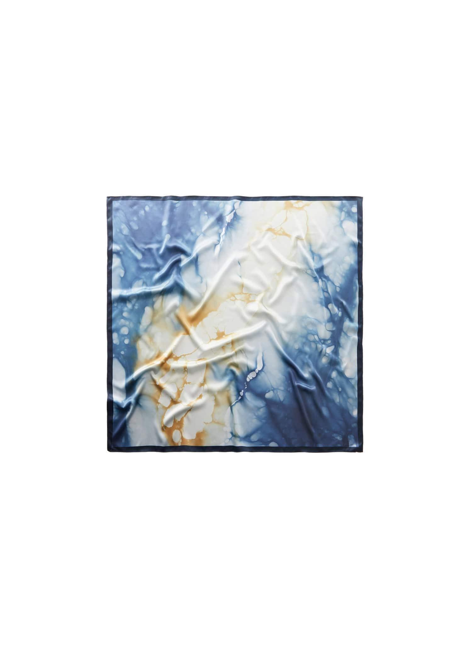Blue Gradient-Print Scarf, , large image number 2