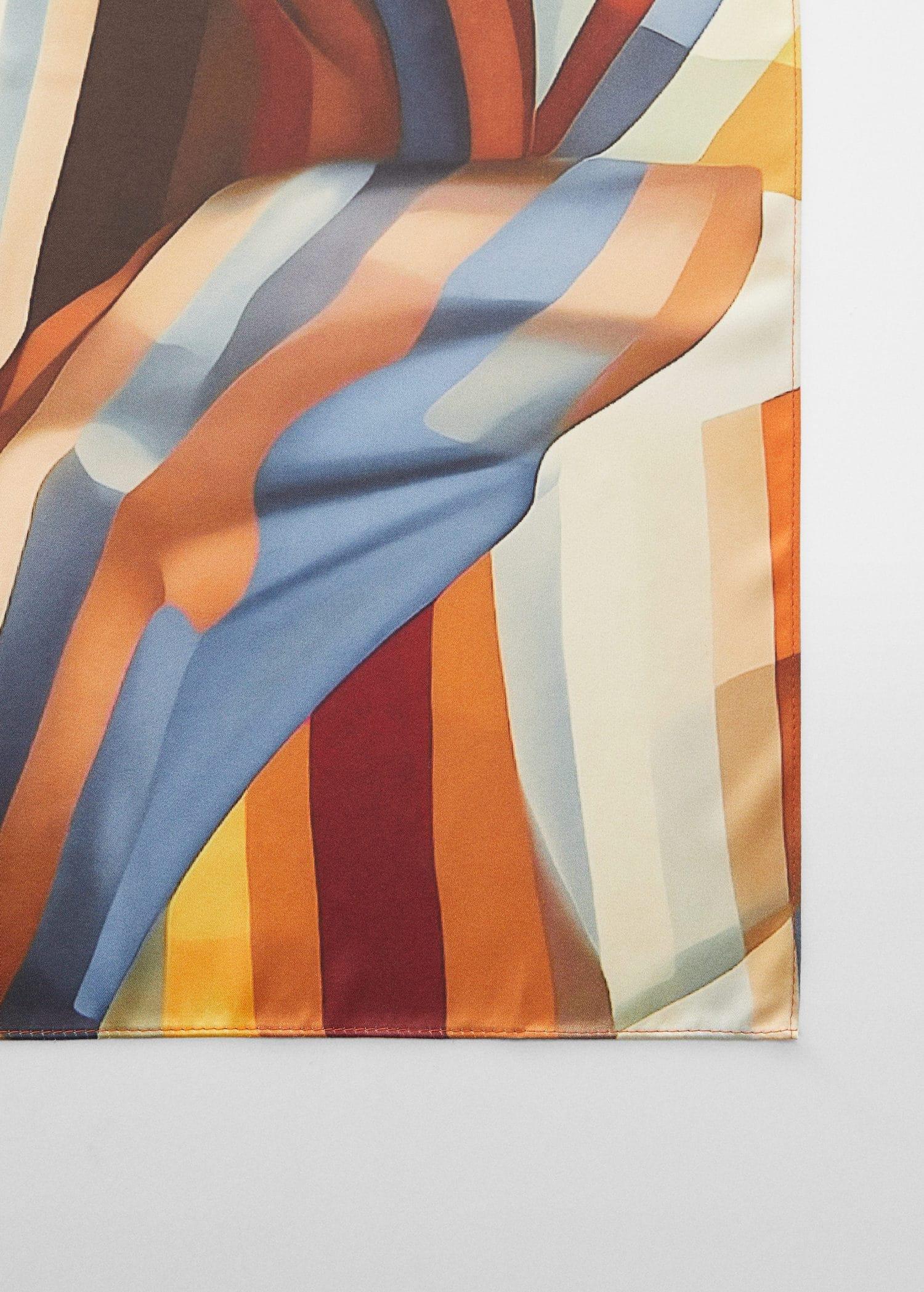 Mango - Multicolour Striped Scarf