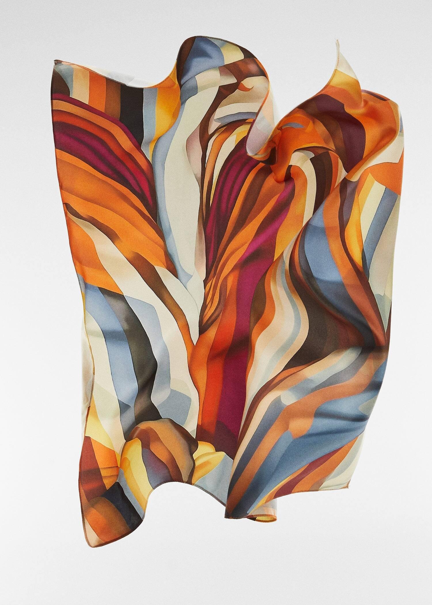 Mango - Multicolour Striped Scarf