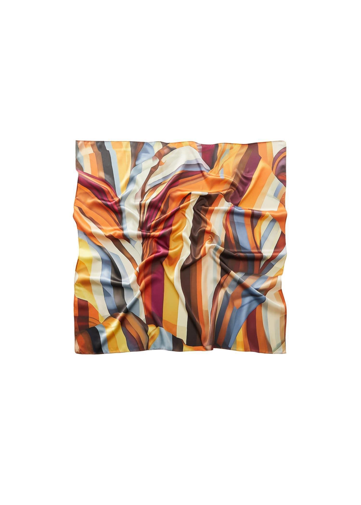 Mango - Multicolour Striped Scarf