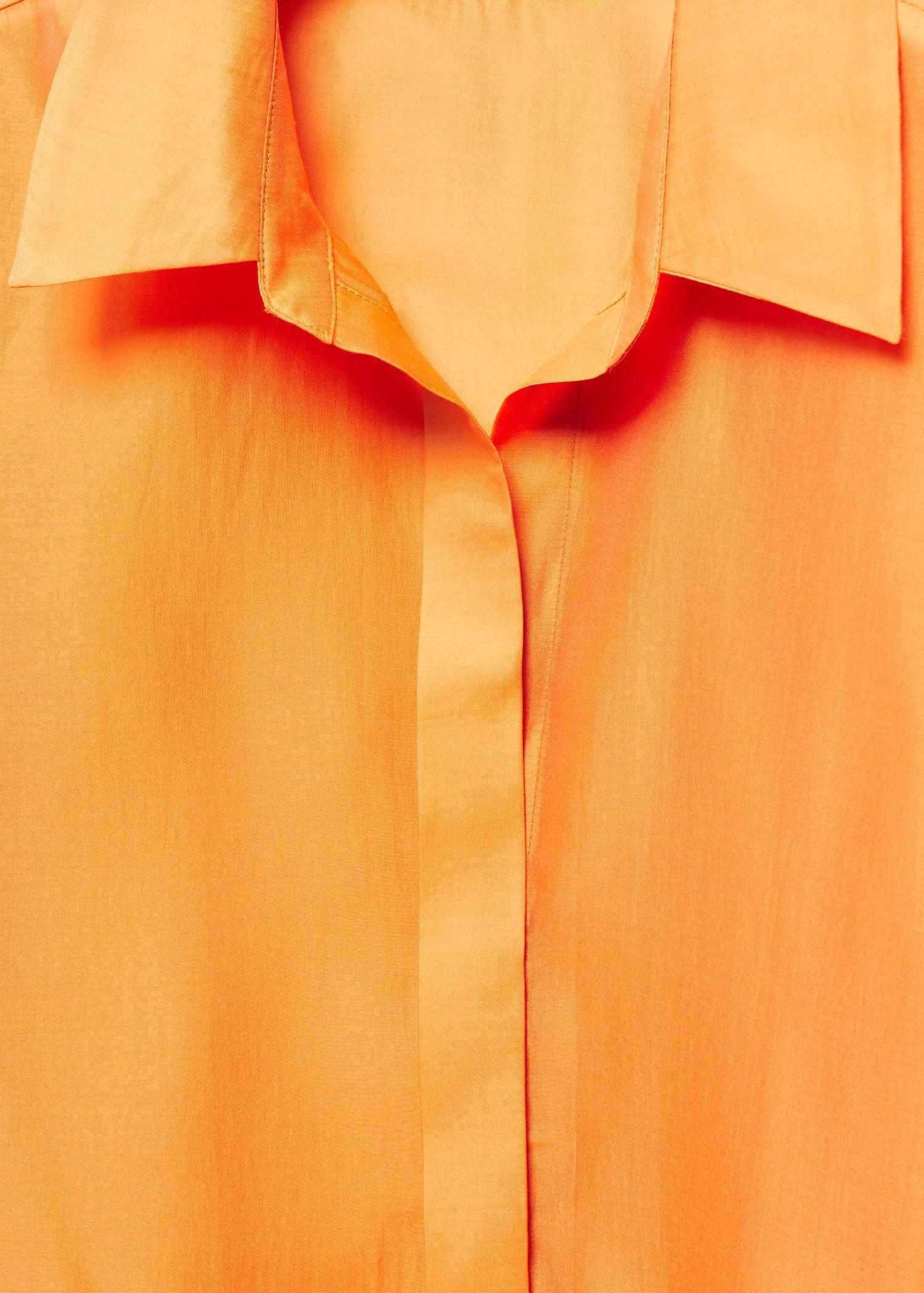 Mango - Orange Concealed Button Shirt