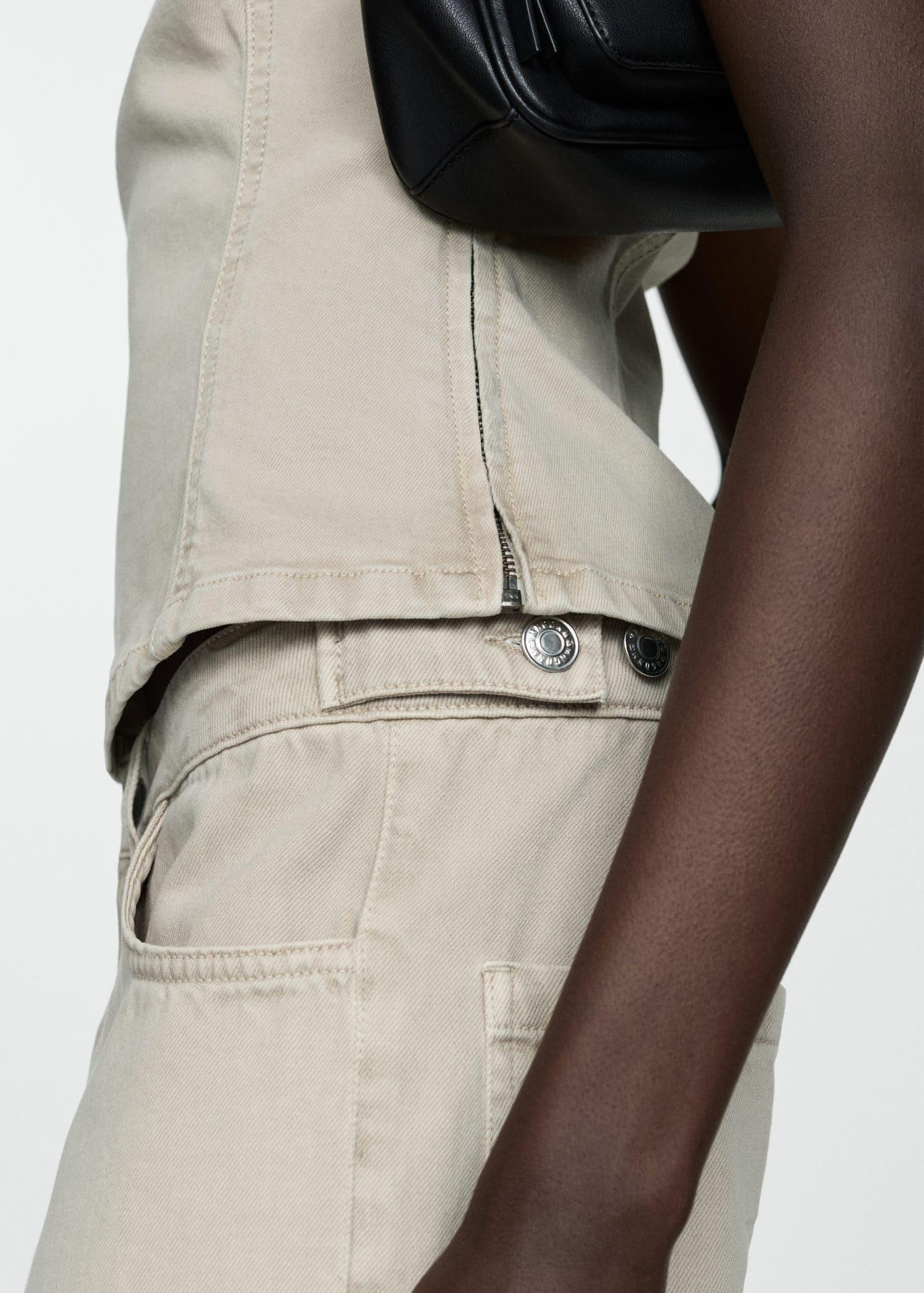 Mango - Beige Pocketed Cargo Jeans