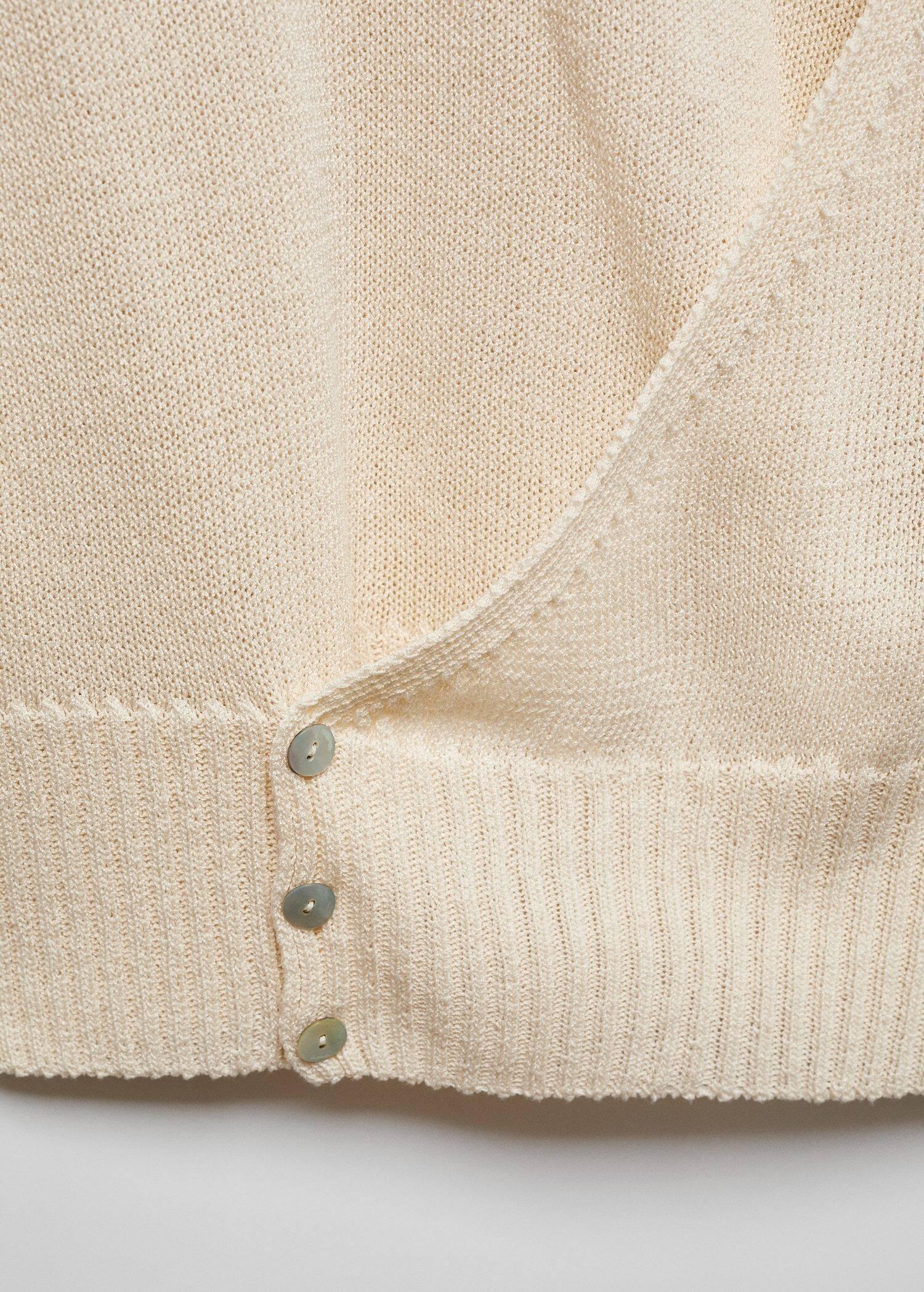 Mango - Beige Pullover Crossover With Slit Detail