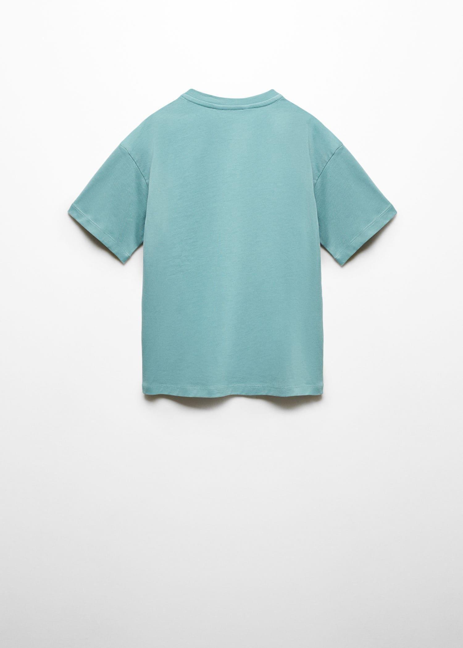 Mango - Green Printed Cotton T-Shirt, Kids Boys