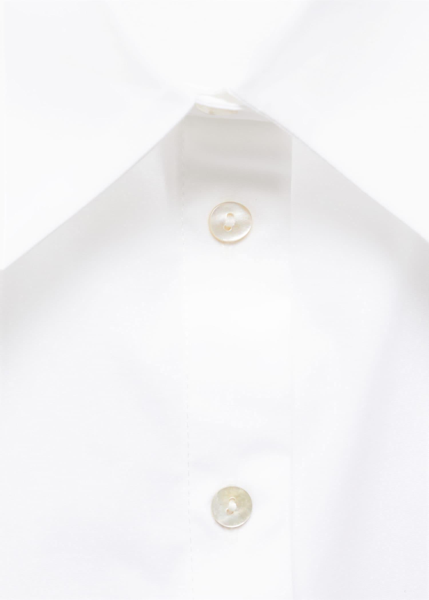 Mango - White Sleeveless Cotton Shirt