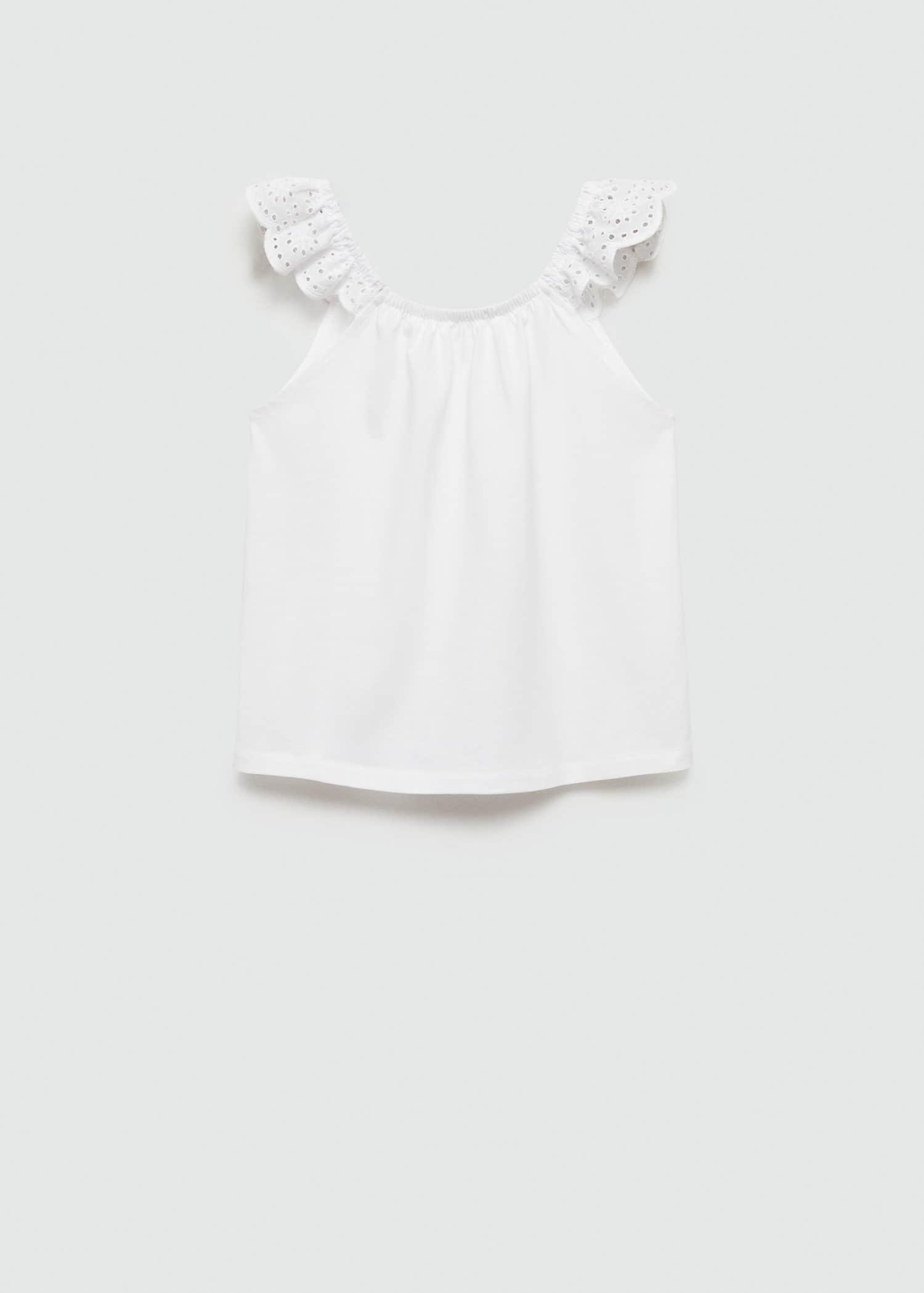Mango - White Palm-Print Jumpsuit, Kids Girls