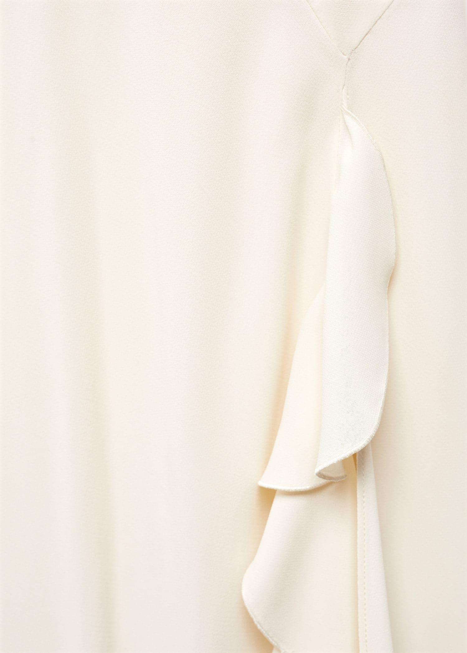 Grey Asymmetric Ruffled Dress, , large image number 4