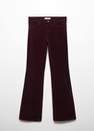 Mango - Red Mid-Rise Corduroy Trousers