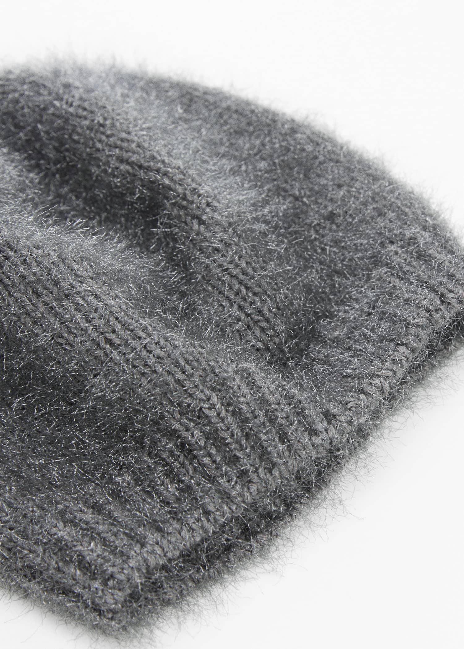 Grey Fur-Effect Beret, , large image number 0