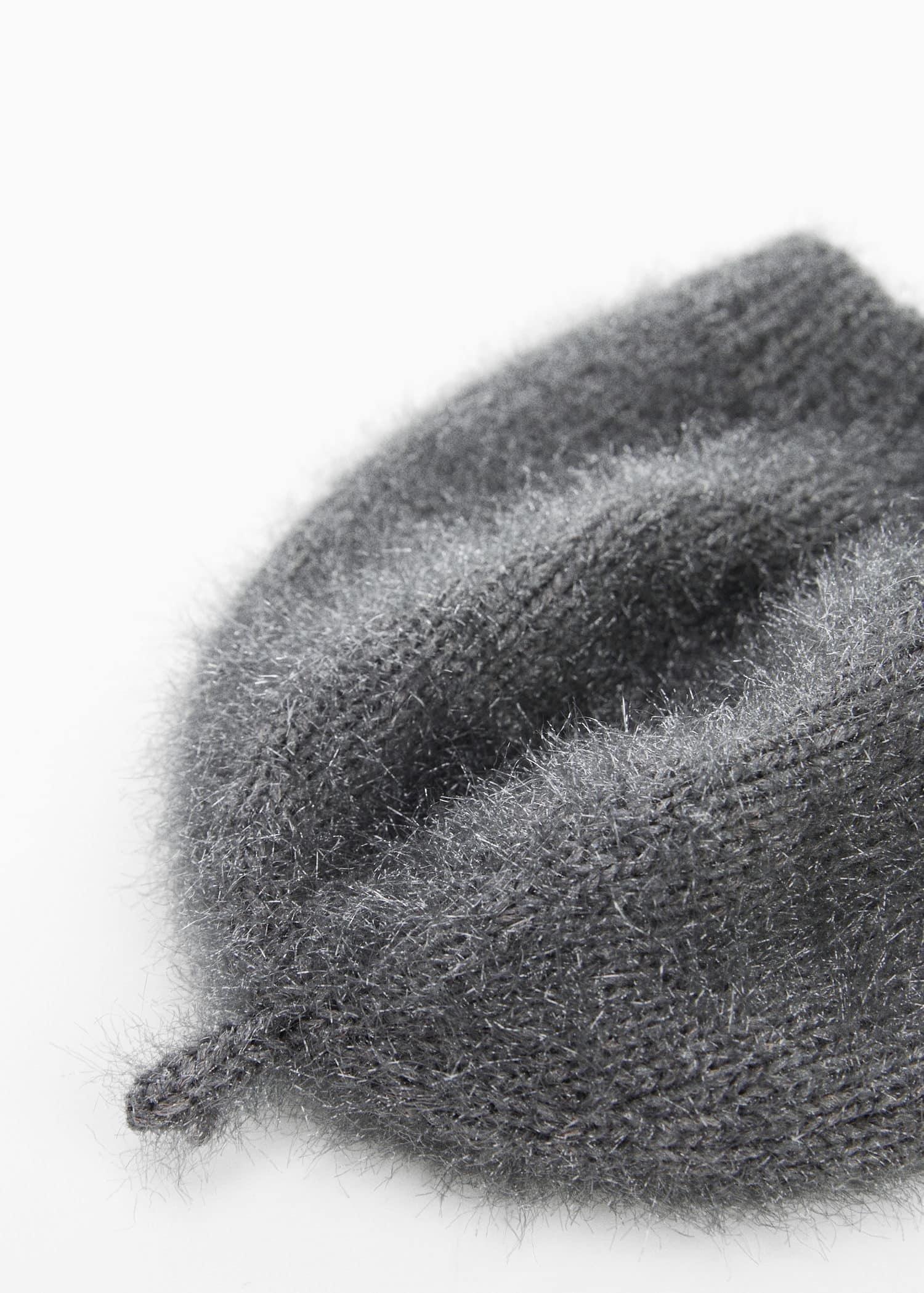 Grey Fur-Effect Beret, , large image number 1
