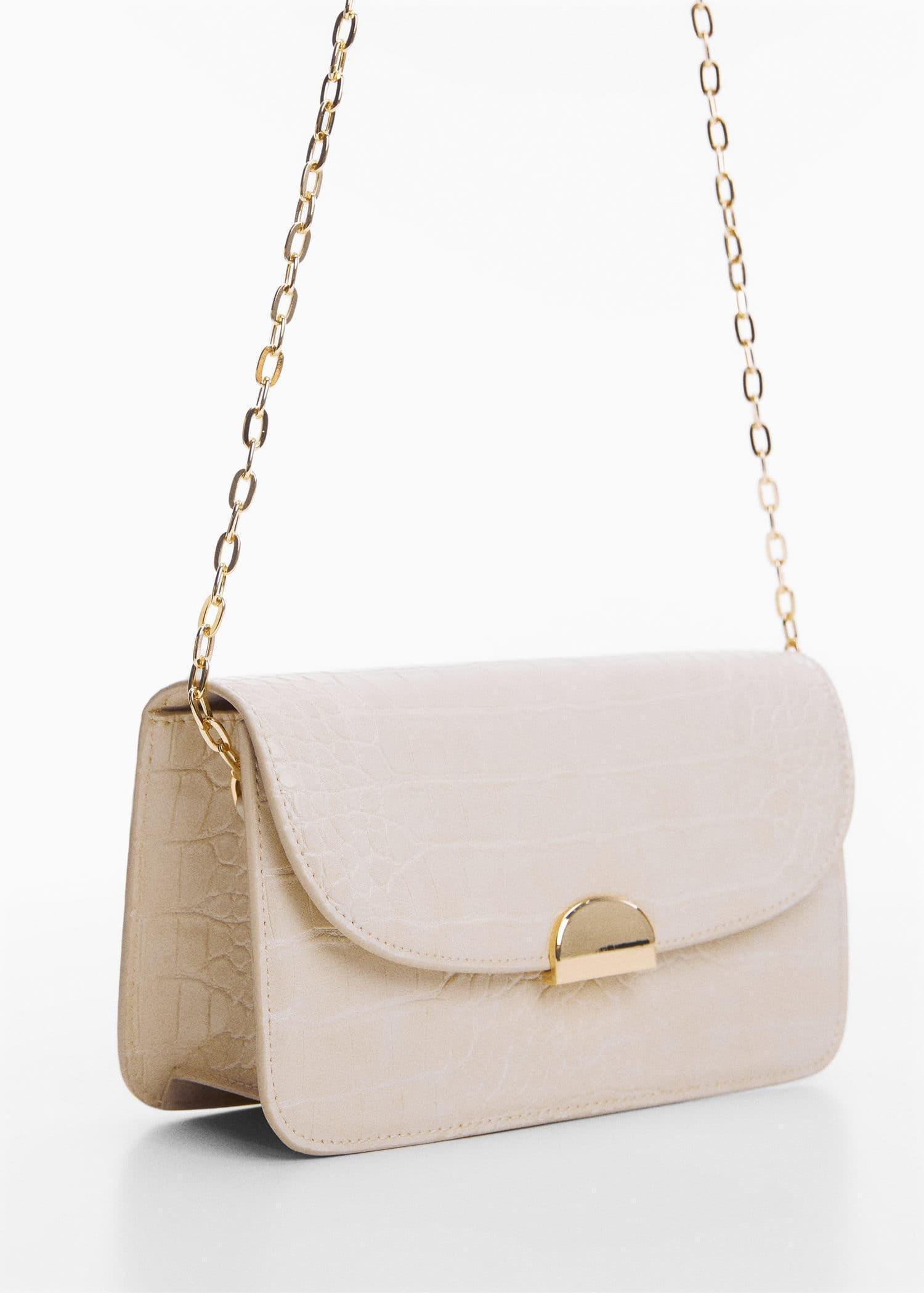 Mango White Coco Effect Chain Bag Azadea UAE
