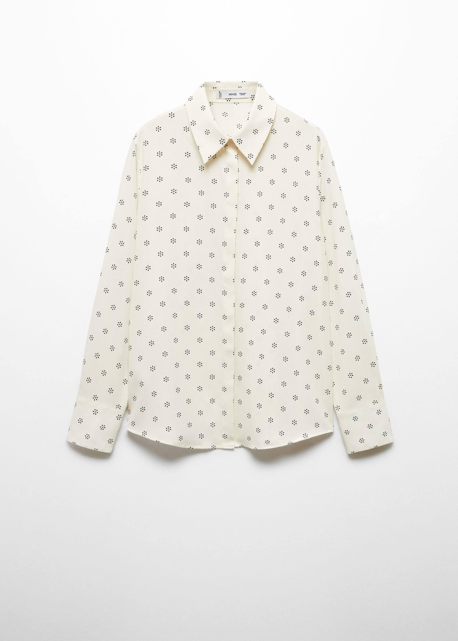 Mango - Cream Regular Flowy Shirt