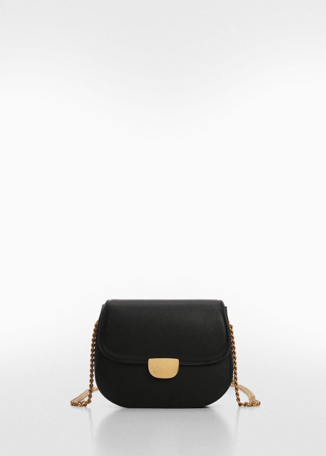 Black Crossbody Bag With Flap, , large image number 0