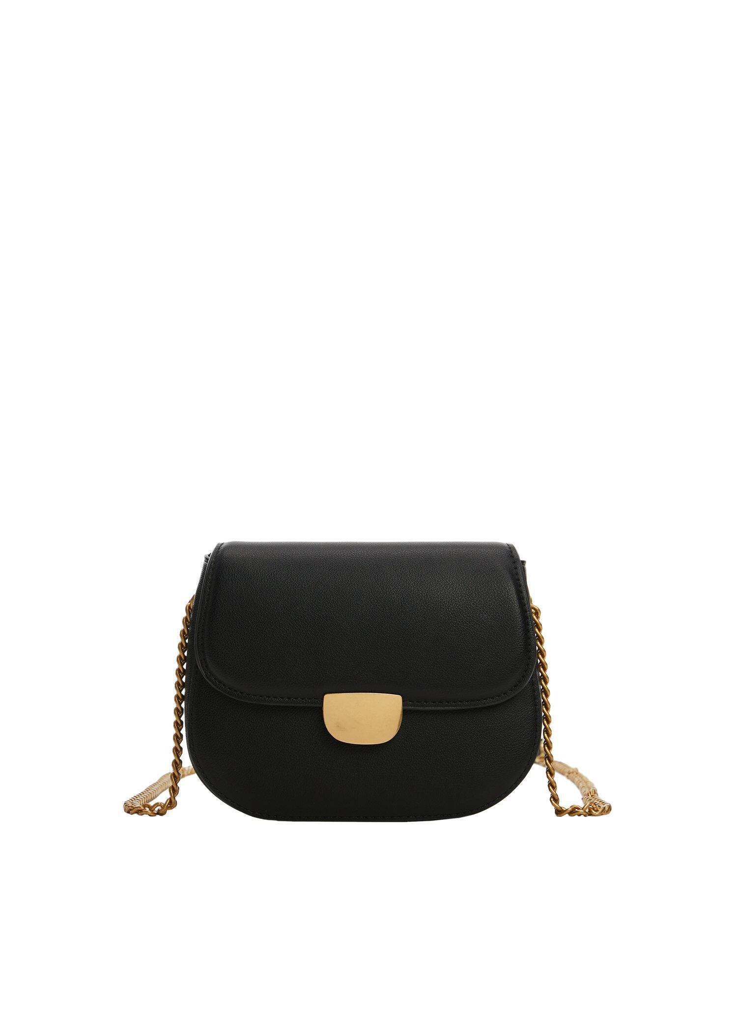 Mango - Black Crossbody Bag With Flap