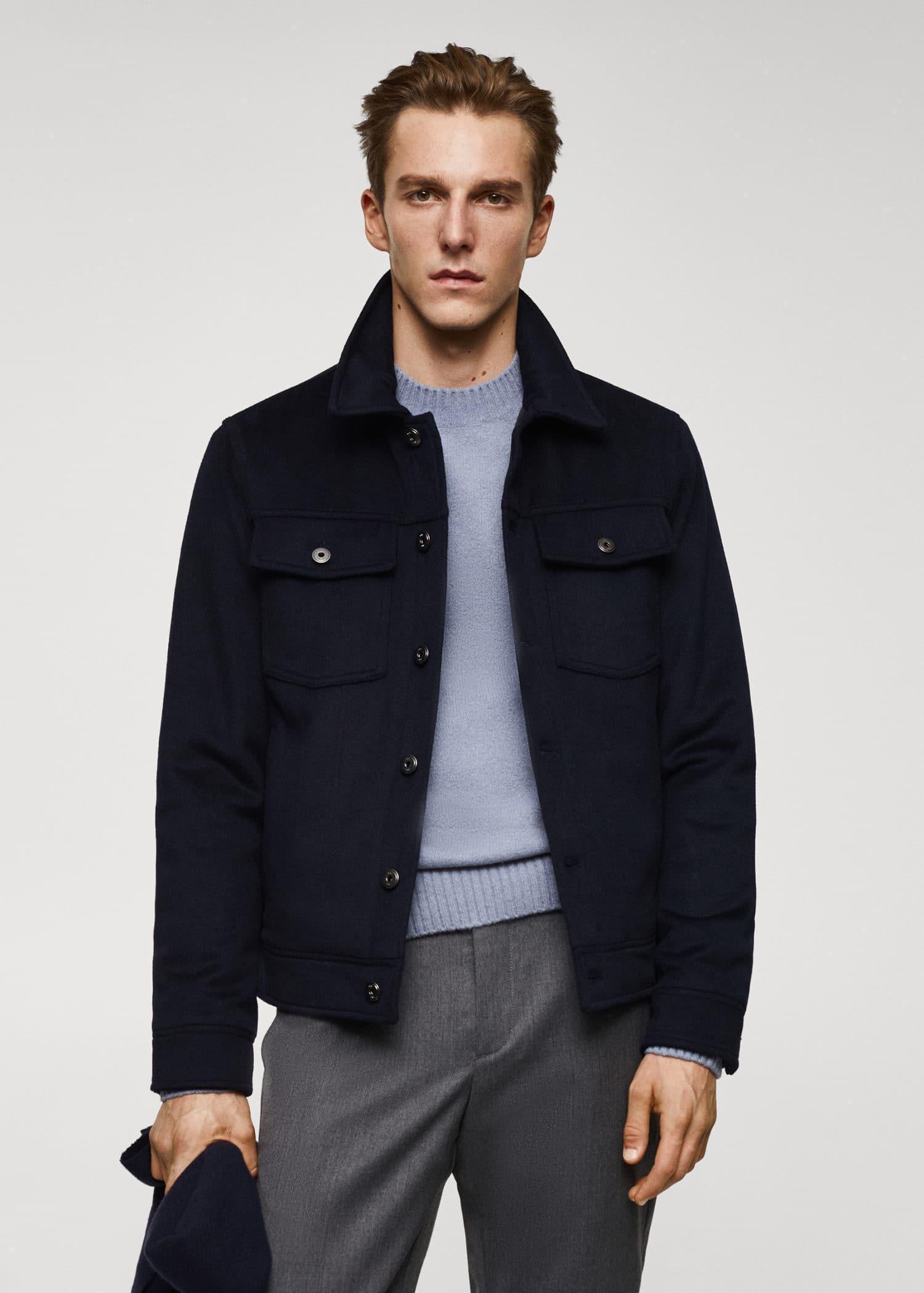 Mango deals navy jacket