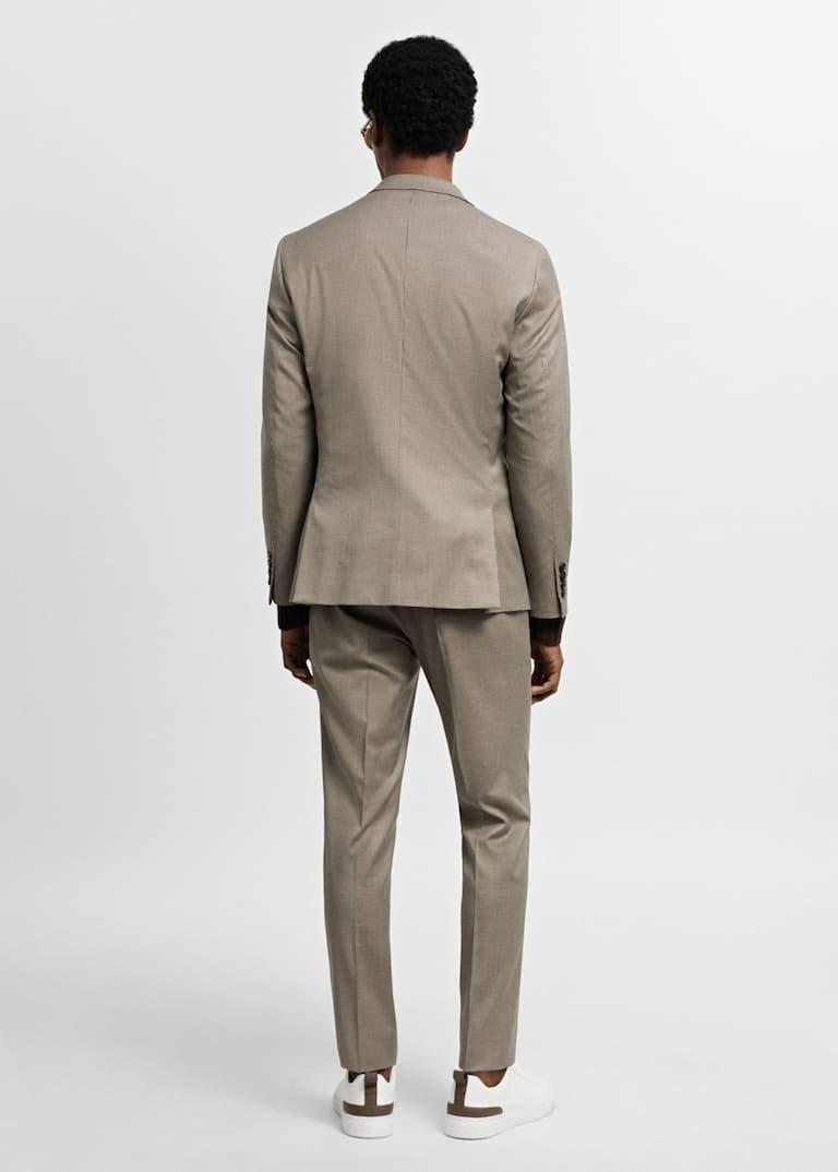 Mango - Beige Super Slim-Fit Suit Jacket