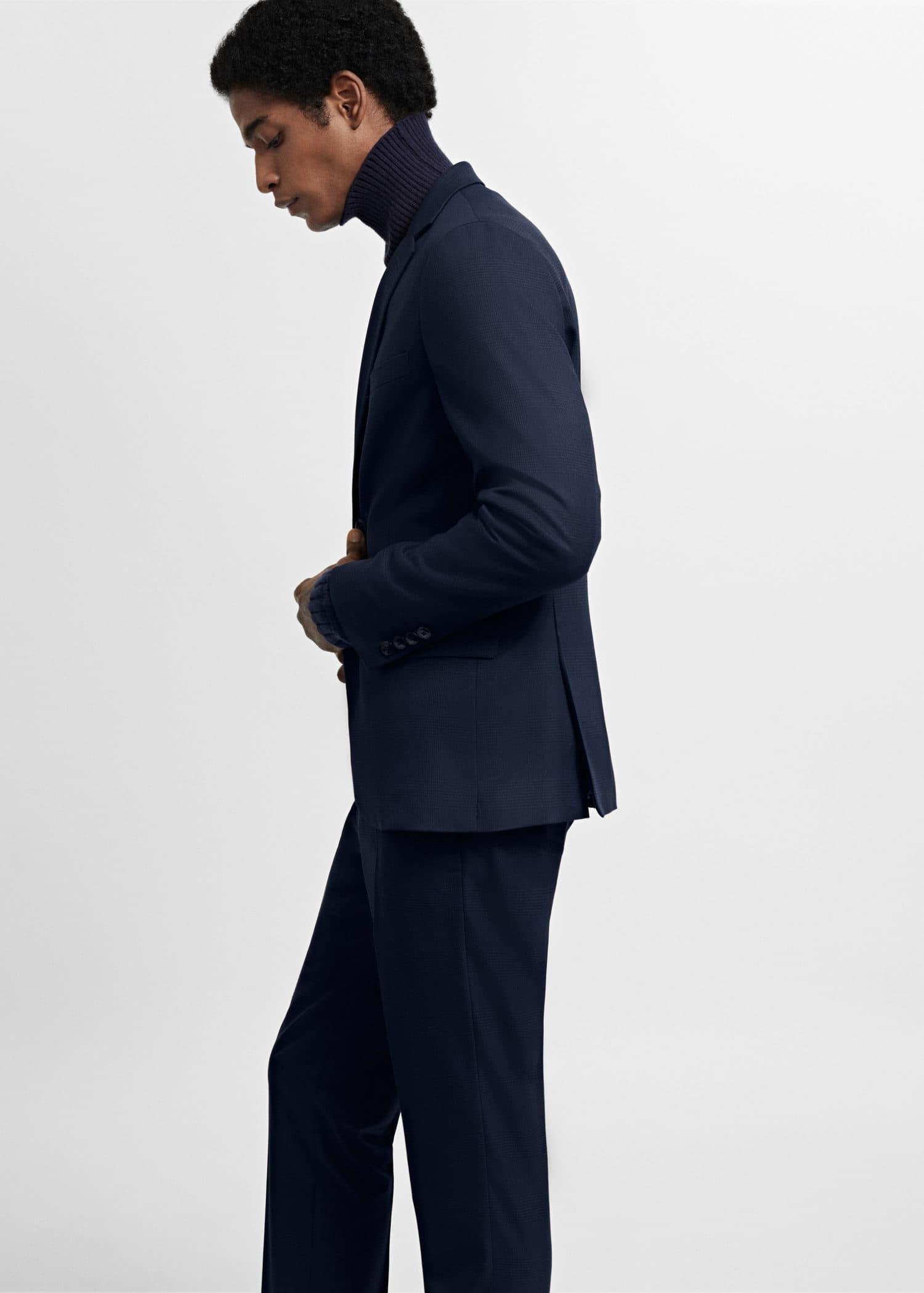 Mango - Navy Super Slim-Fit Suit Jacket