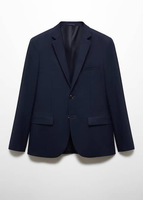Mango - Navy Super Slim-Fit Suit Jacket