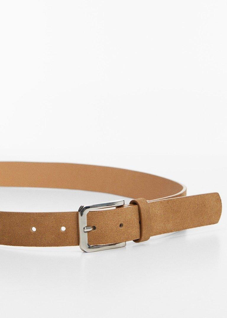 Mango - Beige Suede Belt